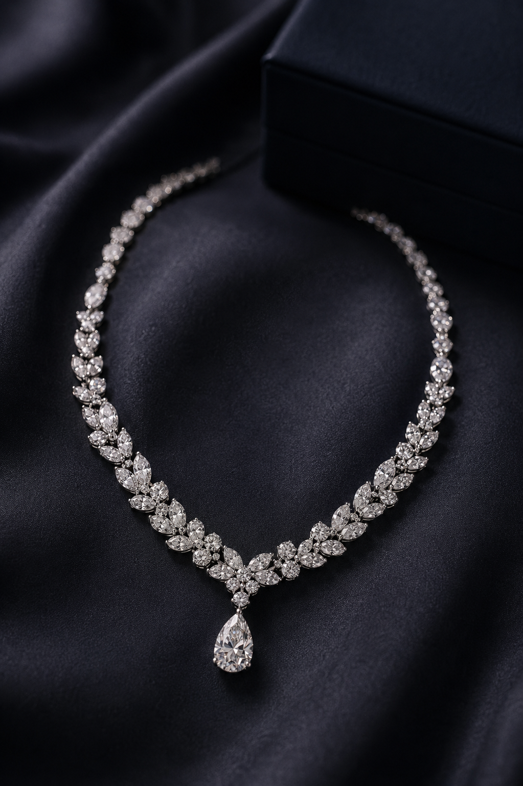 High jewellery diamond necklace handcrafted by Ratan Sajan Dubai