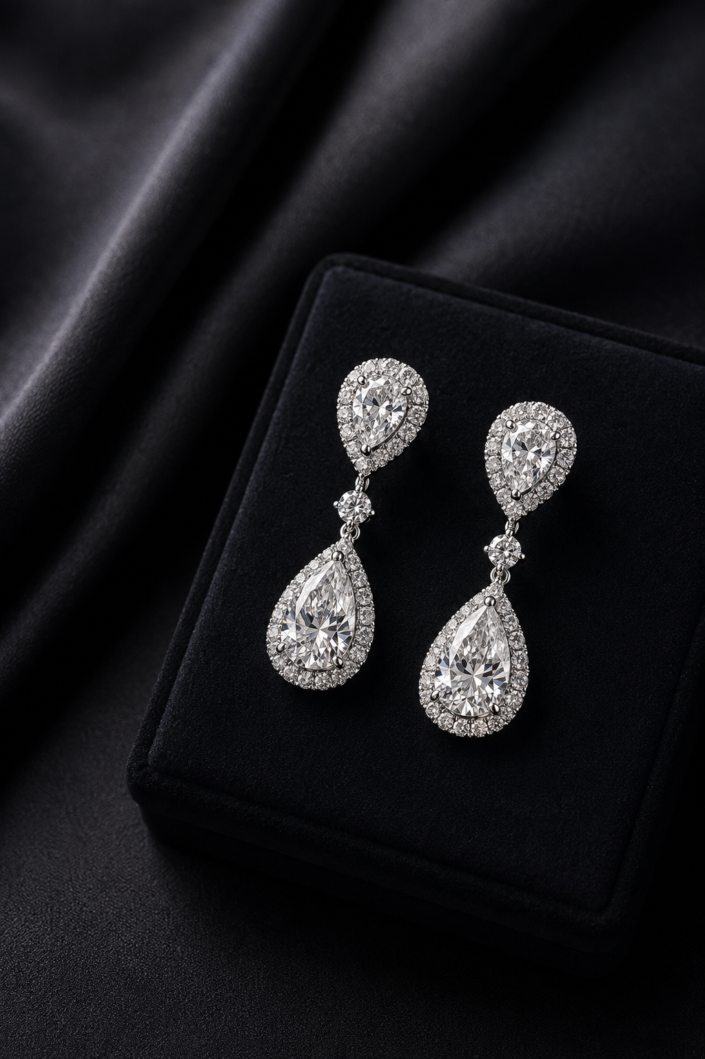 High jewellery diamond earrings with rare certified diamonds