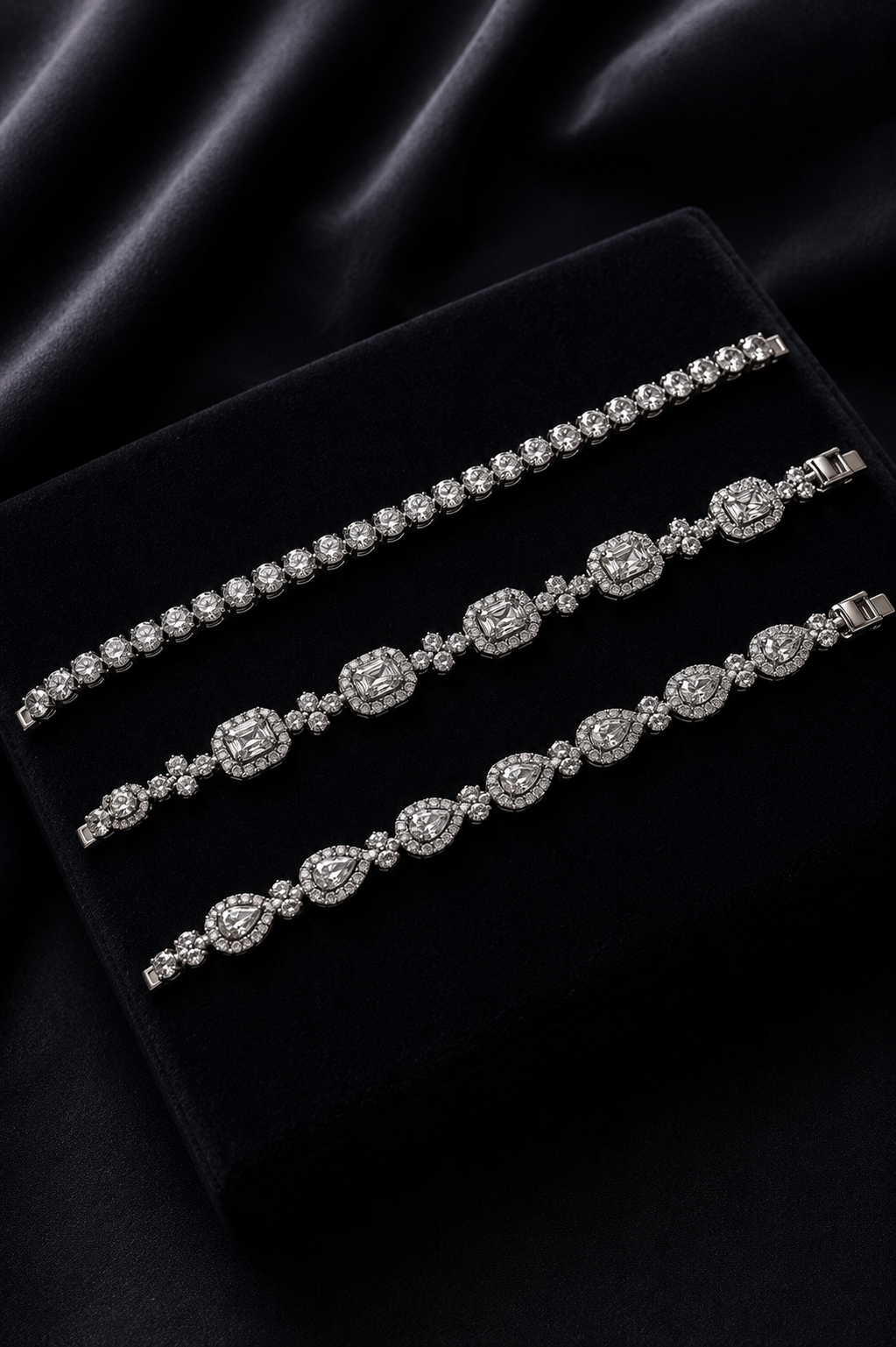 High jewellery diamond tennis bracelet handcrafted in Dubai